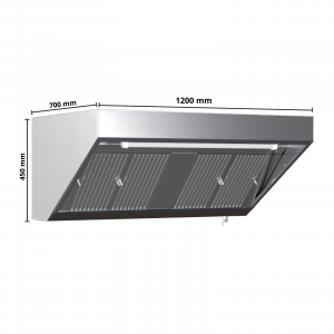 Hotte Snack 700 avec Led et Sans Moteur -  Longueur 1200