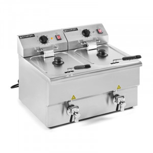 Friteuse Professionnelle Premium 2 x 8 L avec Vidange