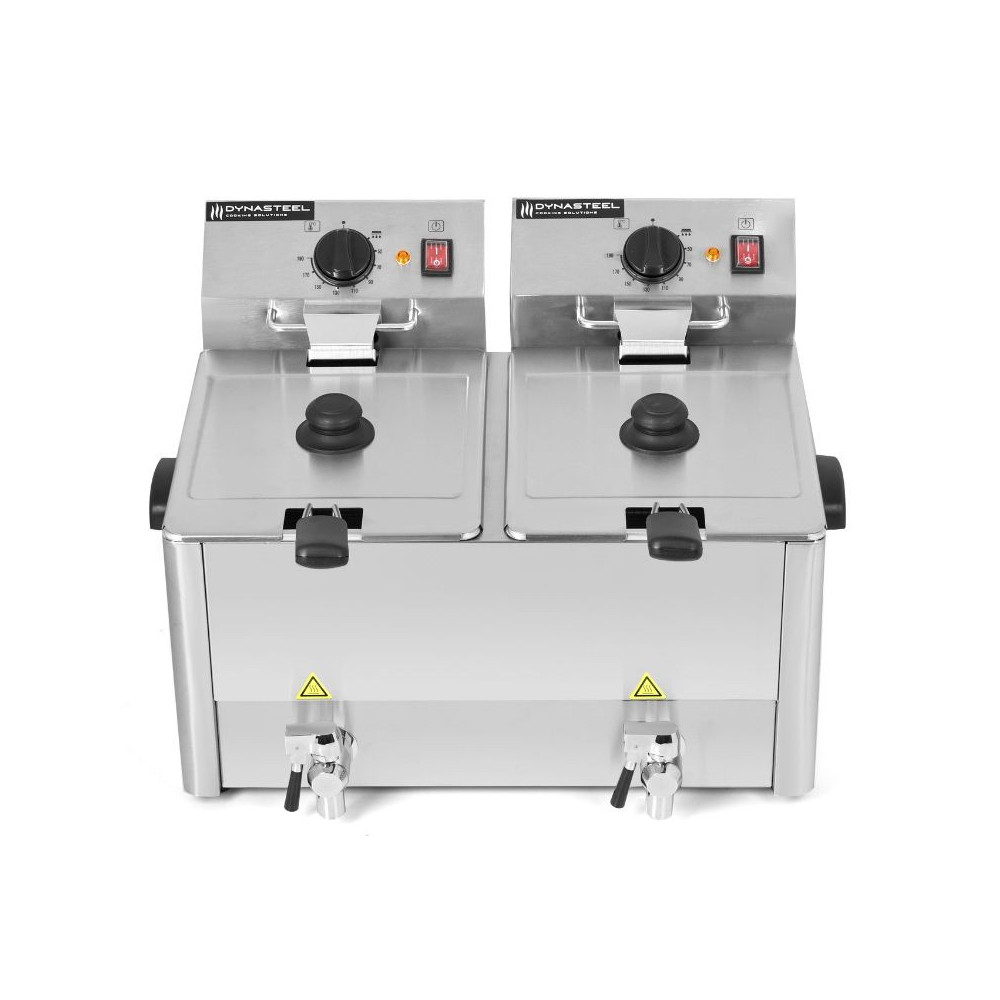 Friteuse Professionnelle 2 x 8 L avec Vidange