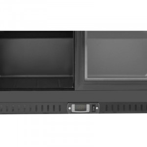 Arrière-Bar Réfrigéré 2 Portes Vitrées coulissantes - Intérieur Noir