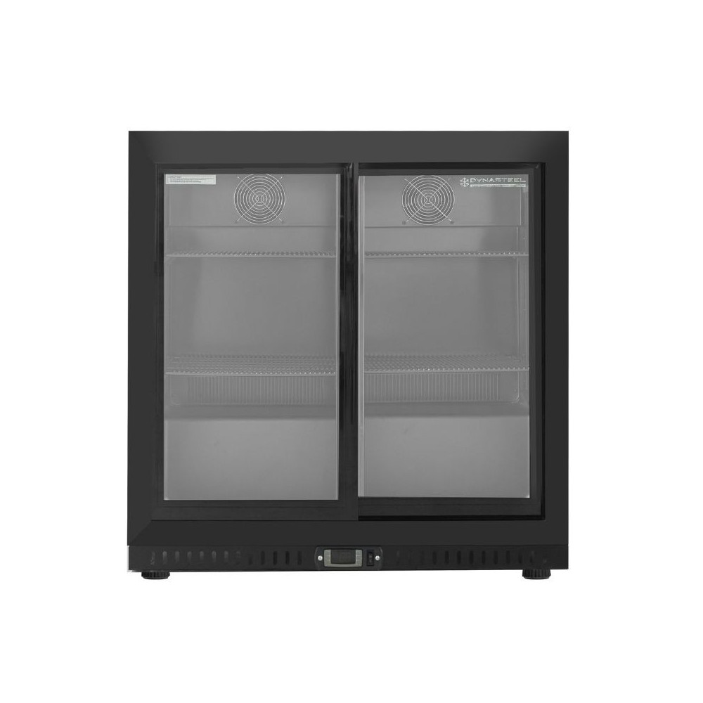 Arrière-Bar Réfrigéré 2 Portes Vitrées coulissantes - Intérieur Noir