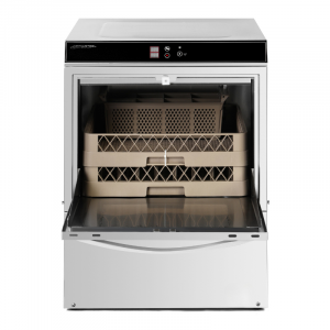 Lave-Vaisselle Professionnel avec Doseur de Liquide de Rinçage et Détergent - 50 x 50 cm