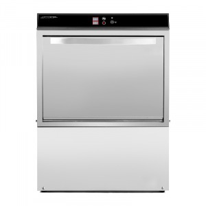 Lave-Vaisselle Professionnel avec Doseur de Liquide de Rinçage et Détergent et Pompe de Vidange - 50 x 50 cm