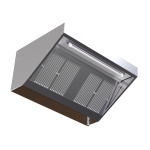 Hotte Snack Profondeur 900 avec Led et Sans Moteur -  Longueur 1200