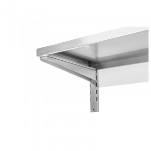 Etagère Murale en Inox sur Crémaillères - L 800 x P 400 mm