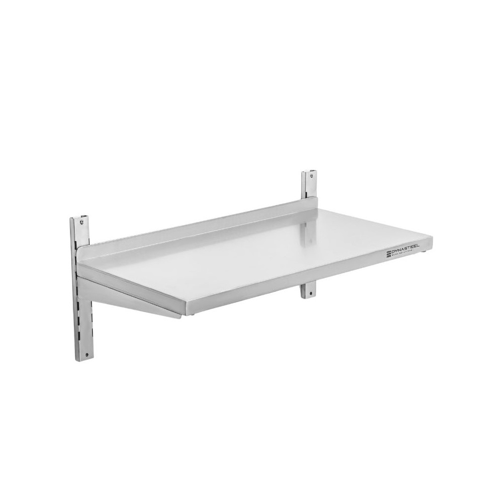 Etagère Murale en Inox sur Crémaillères - L 800 x P 400 mm