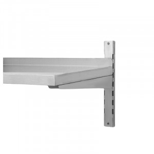 Etagère Murale en Inox sur Crémaillères - L 1000 x P 400 mm