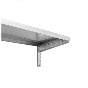 Etagère Murale en Inox sur Crémaillères - L 1000 x P 400 mm