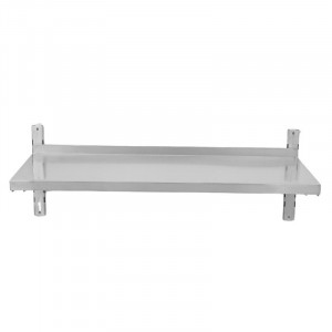 Etagère Murale en Inox sur Crémaillères - L 1000 x P 400 mm