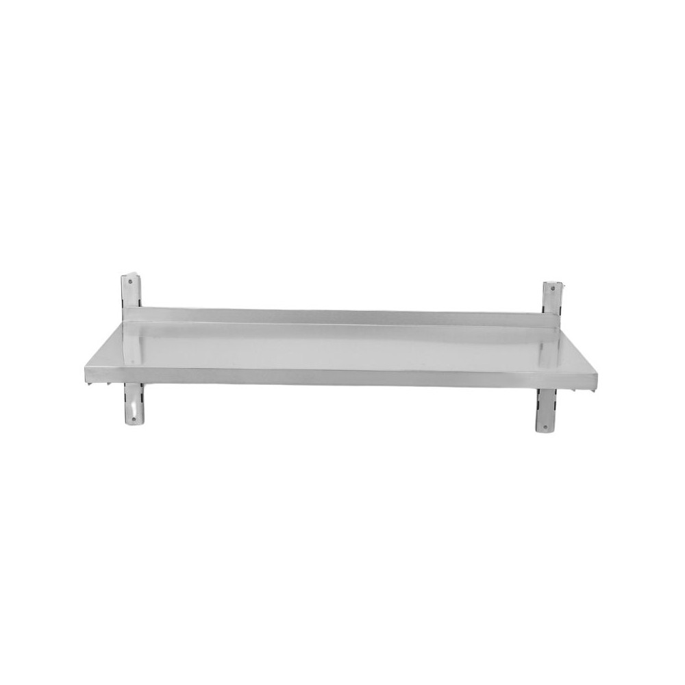 Etagère Murale en Inox sur Crémaillères - L 1000 x P 400 mm