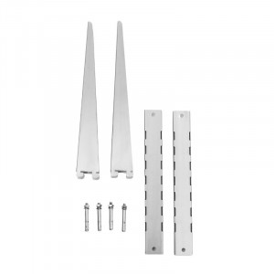 Etagère Murale en Inox sur Crémaillères - L 1000 x P 400 mm