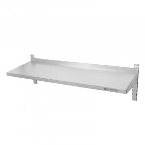 Etagère Murale en Inox sur Crémaillères - L 1200 x P 400 mm