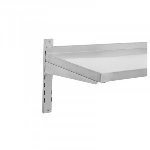 Etagère Murale en Inox sur Crémaillères - L 1200 x P 400 mm