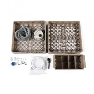 Lave-Vaisselle Professionnelle avec Adoucisseur et Pompe de Vidange - 230 V