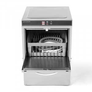Lave-Verre Professionnel avec Doseur de Liquide de Rinçage et Détergent - 40 x 40 cm