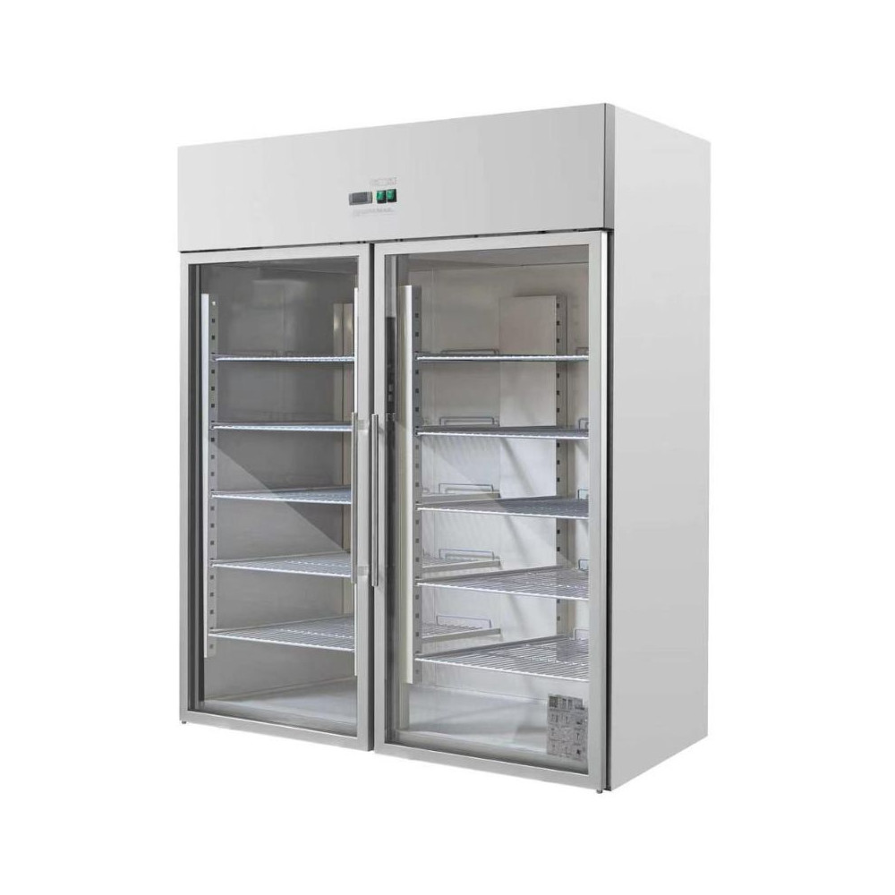Armoire Réfrigérée Positive 2 Portes Vitrées GN 2/1 1400 L