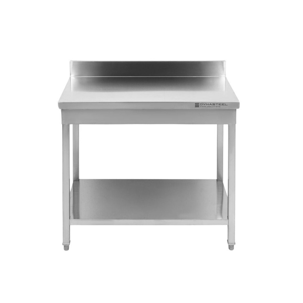 Table Inox avec Dosseret et Etagère - 1400 x 700 mm