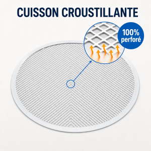 Plaque à Pizza en Aluminium - Ø 500 mm
