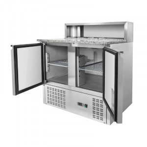 Meuble à Pizza Réfrigéré - 2 Portes - 5 Bacs GN 1/6