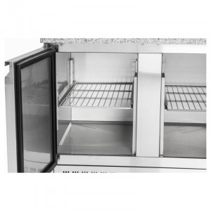 Meuble à Pizza Réfrigéré - 2 Portes - 5 Bacs GN 1/6