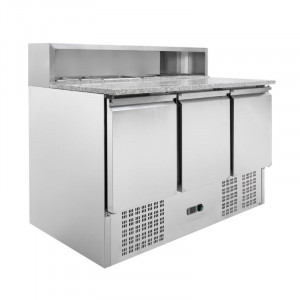 Meuble à Pizza Réfrigéré - 3 Portes - 8 Bacs GN 1/6