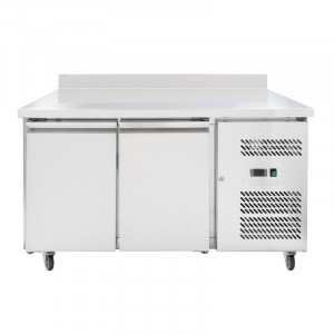 Table Réfrigérée 2 Portes GN1/1 - Profondeur 700 avec Dosseret