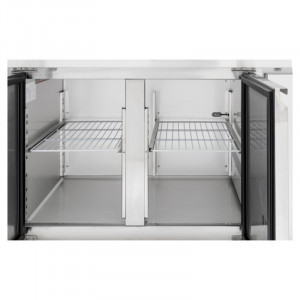 Table Réfrigérée 2 Portes GN1/1 - Profondeur 700 avec Dosseret