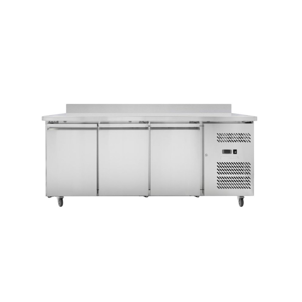 Table Réfrigérée 3 Portes GN1/1 - Profondeur 700 avec Dosseret