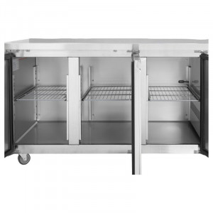 Table Réfrigérée 3 Portes GN1/1 - Profondeur 700 avec Dosseret