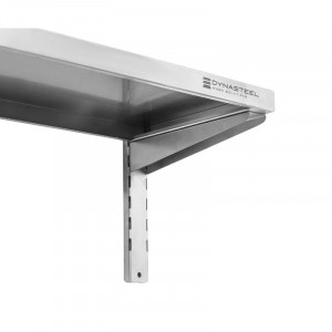 Etagère Murale en Inox sur Crémaillères - L 1200 x P 300 mm