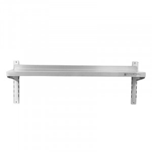 Etagère Murale en Inox sur Crémaillères - L 1200 x P 300 mm