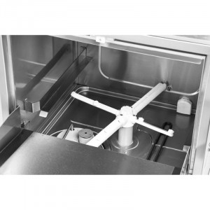 Lave-Vaisselle Professionnel avec Doseur de Liquide de Rinçage et Détergent - 50 x 50 cm
