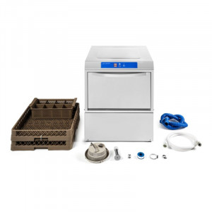 Lave-Vaisselle Professionnel avec Doseur de Liquide de Rinçage et Détergent - 50 x 50 cm