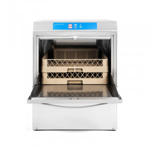 Lave-Vaisselle Professionnel avec Doseur de Liquide de Rinçage et Détergent - 50 x 50 cm