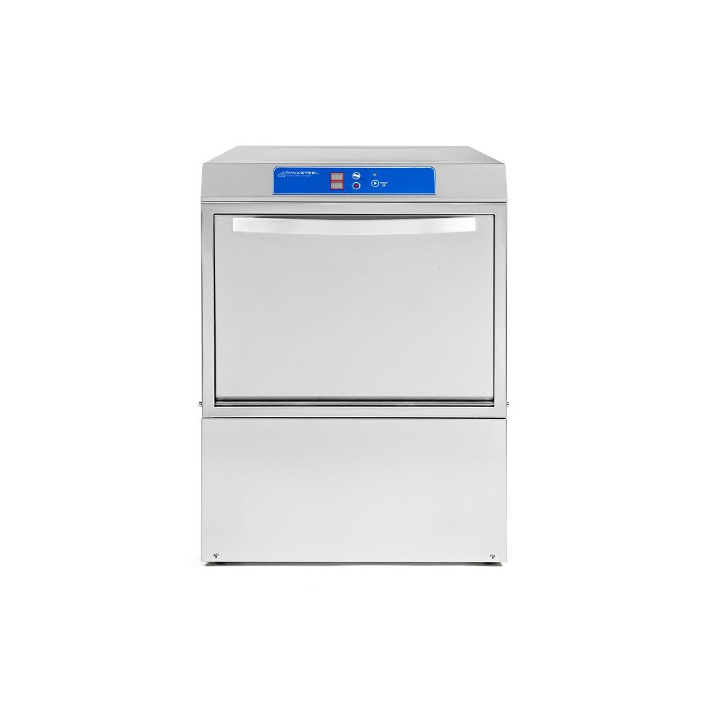 Lave-Vaisselle Professionnel avec Doseur de Liquide de Rinçage et Détergent et Pompe de Vidange - 50 x 50 cm