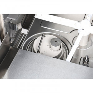 Lave-Vaisselle Professionnel avec Doseur de Liquide de Rinçage et Détergent et Pompe de Vidange - 50 x 50 cm