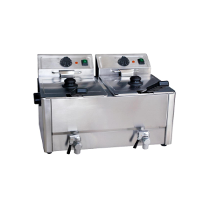 Friteuse Professionnelle 2 x 8 L avec Vidange